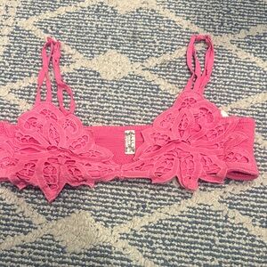 Free People Hot Pink Lace Bralette